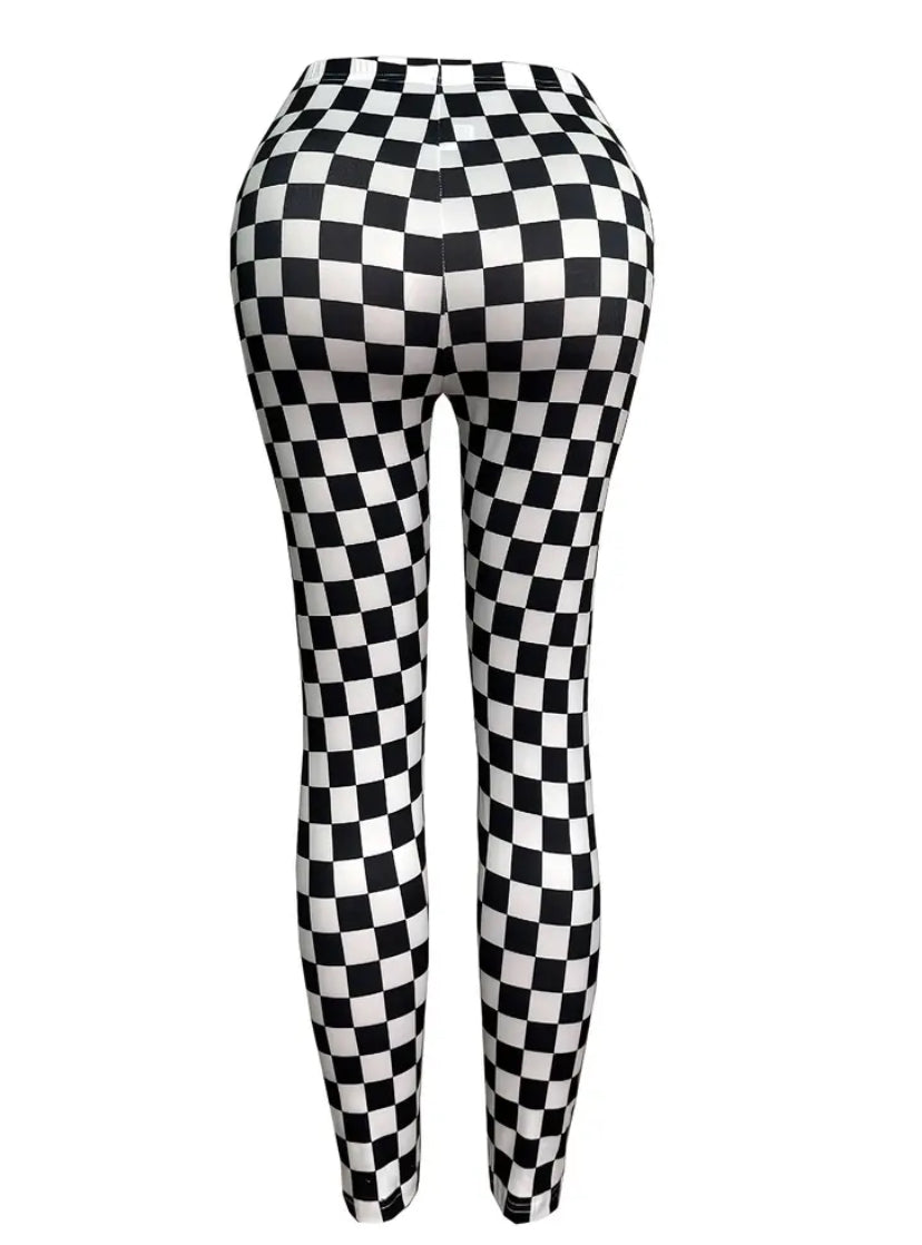 Y2K Checkered Leggings