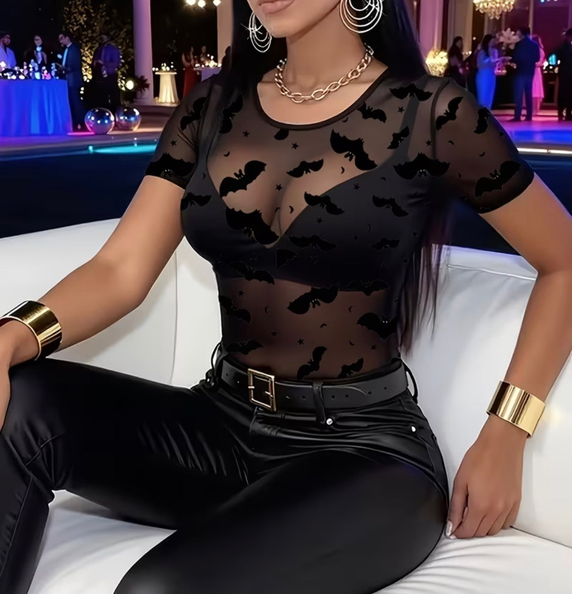 Bat Mesh Top
