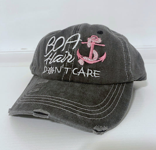 Boat Hair Dont Care hat: black