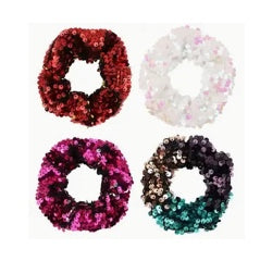 Festive Holiday Sequin scrunchies