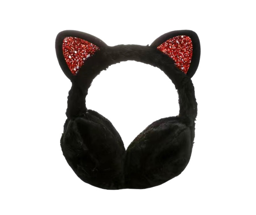 Sequin Cat Ears Earmuffs
