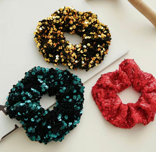 Sequin scrunchies