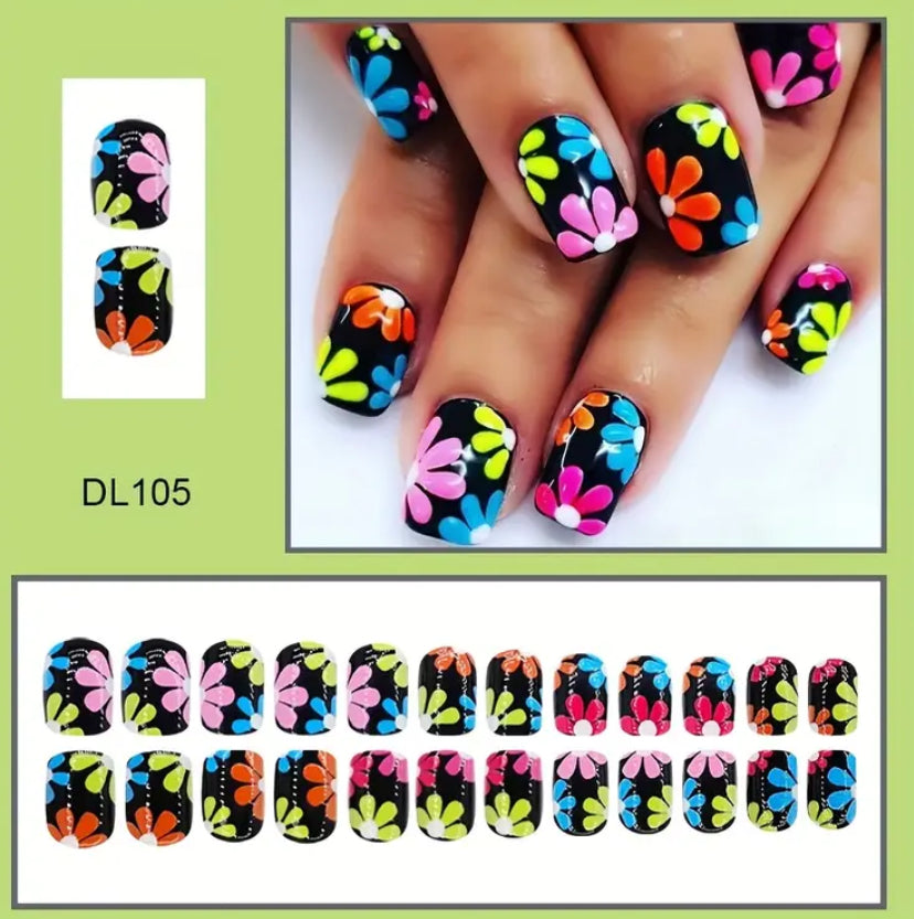 Spring Floral Nails