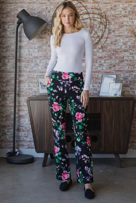 Floral Flare Pants