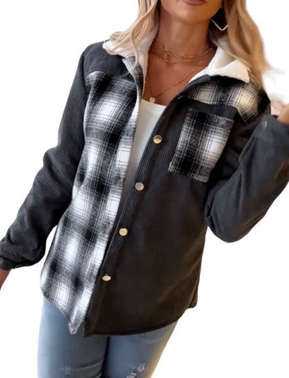 Gray Patchwork Jacket *Some sizes are available on tiktok shop*