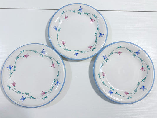 Floral Plates Set of 3