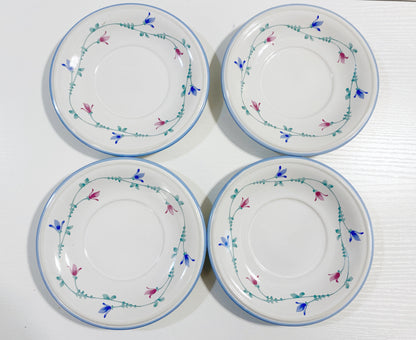 Floral Plates Set of 4