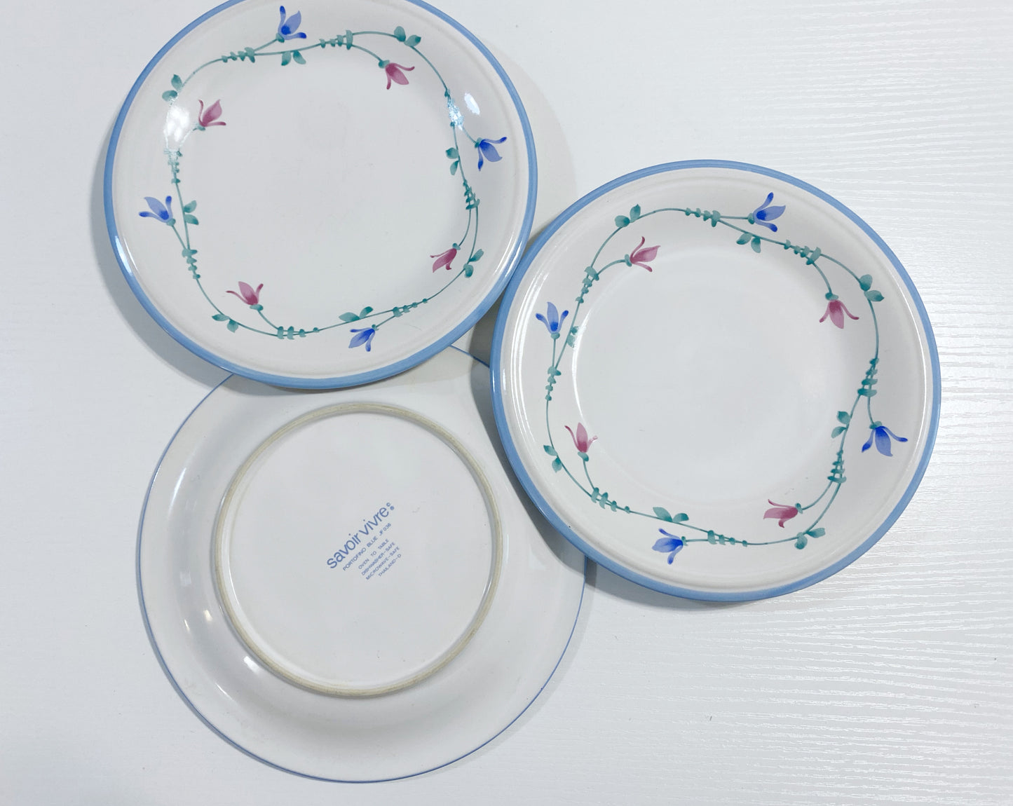 Floral Plates Set of 3