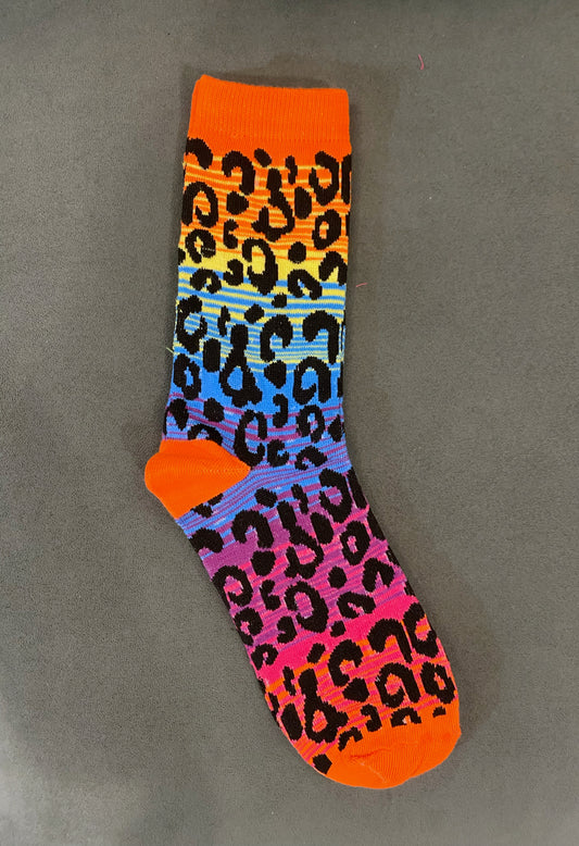 Colorful leopard socks