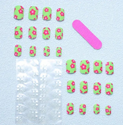 Bright Flower Nails