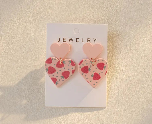Strawberry Heart Earrings