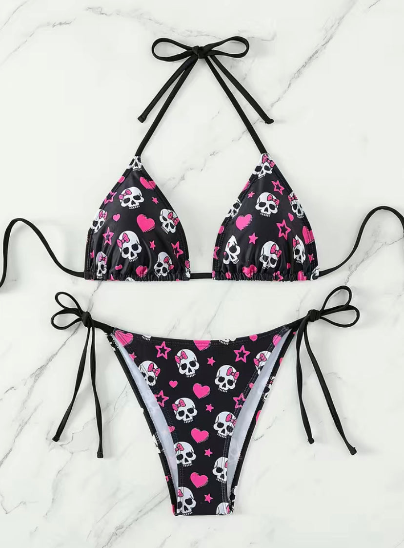 Skull Hearts bikini set