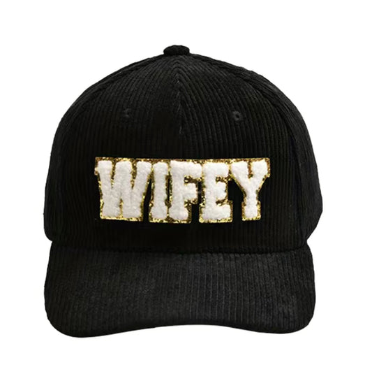 Wifey Patch Hat: Black