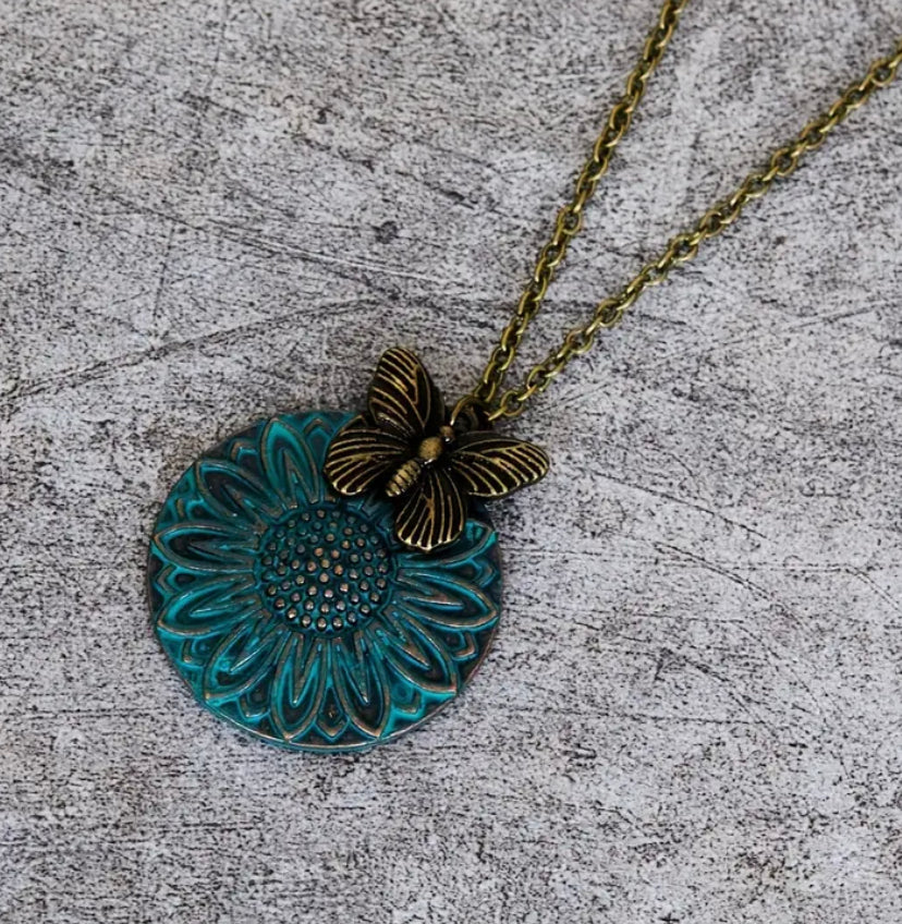 Boho Sunflower Necklace