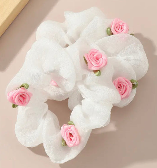 Rose scrunchies set of 2