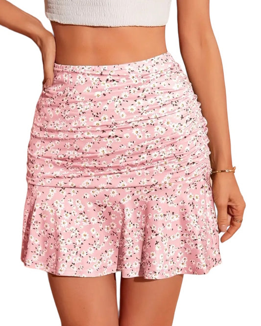 Flowery floral skirt
