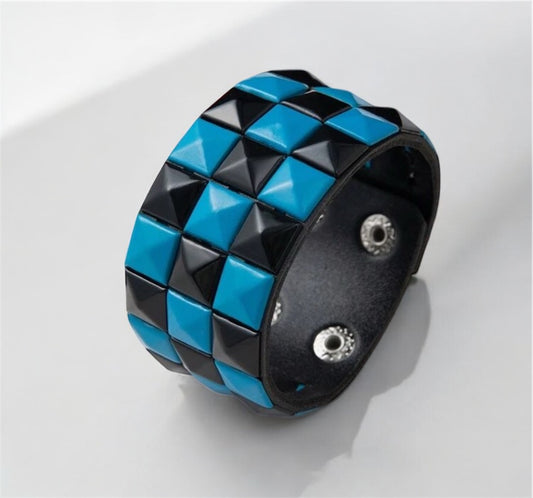 Punk Bracelet Black and Blue