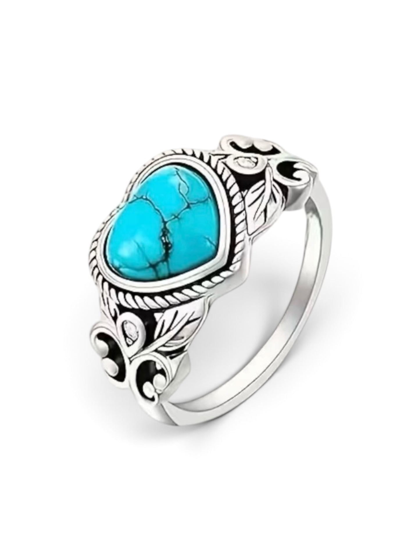 Turquoise Heart Ring