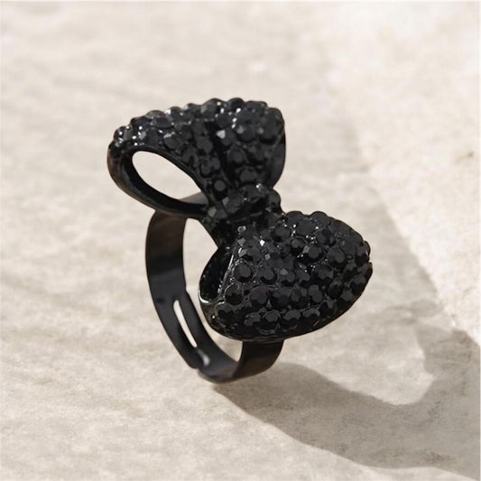 Bow Rhinestone Ring