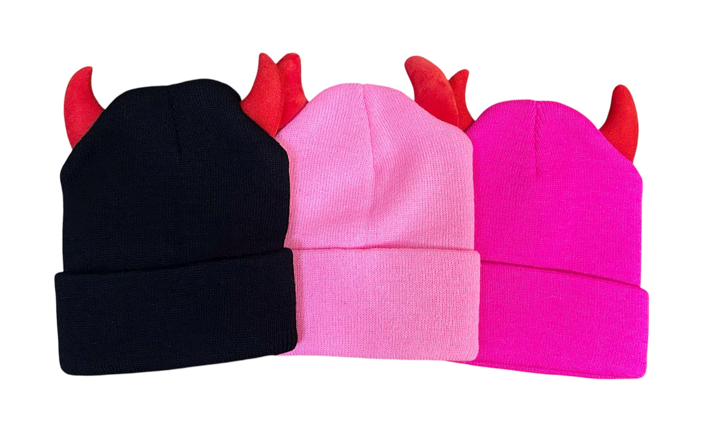 Devil Horn Beanie: 3 colors