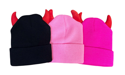 Devil Horn Beanie: 3 colors