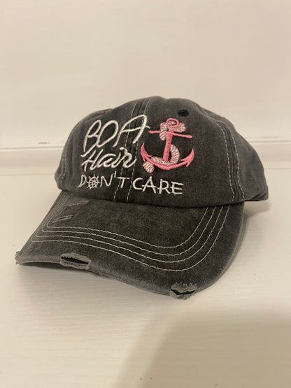 Boat Hair Dont Care hat: black