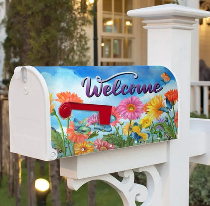 Flowers Welcome Magnetic Mailbox Cover