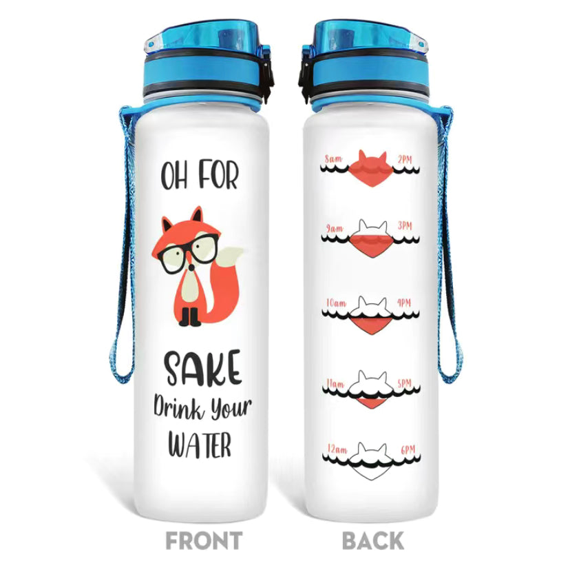 Oh for Fox sake water bottle