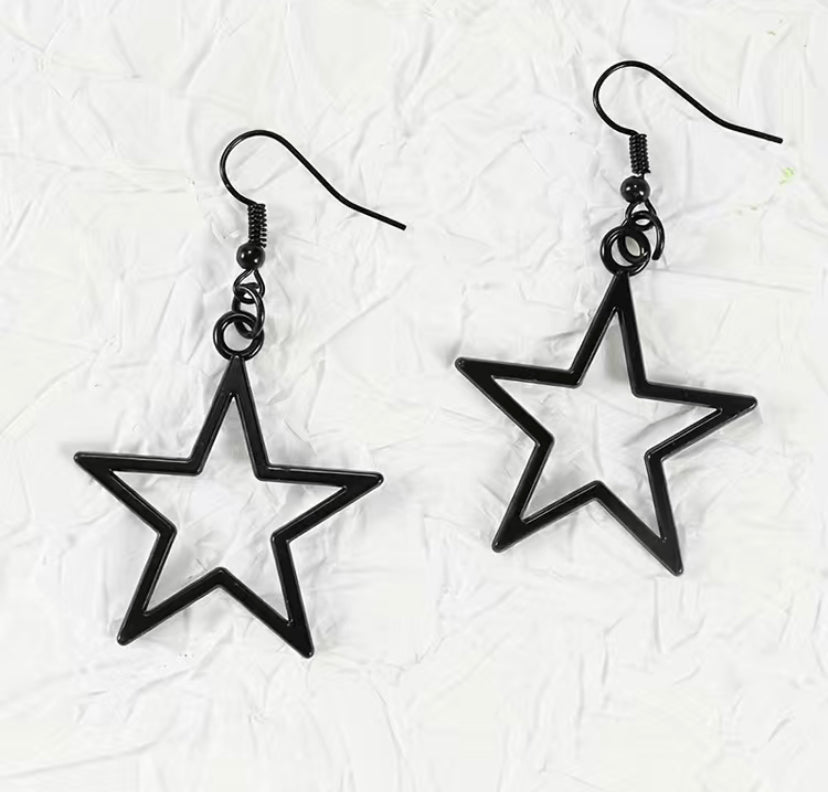 Black Star earrings