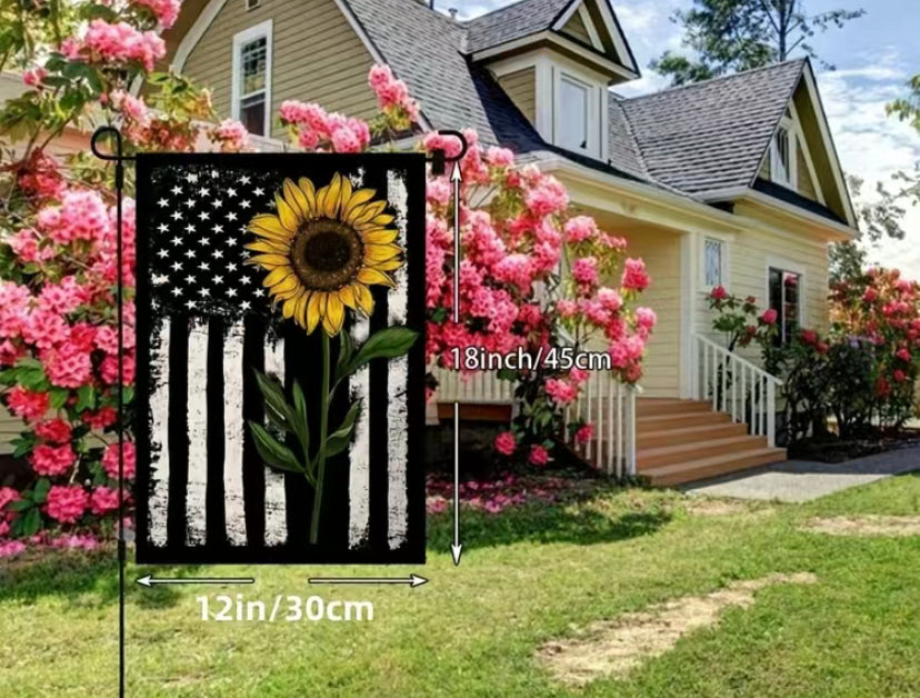 Sunflower garden flag