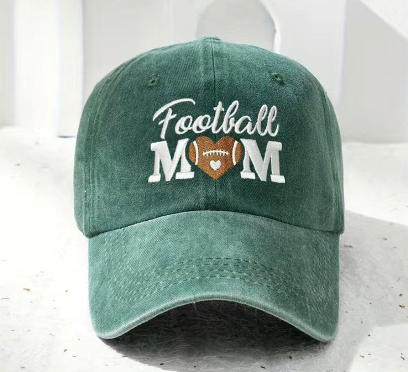 Football Mom hat green