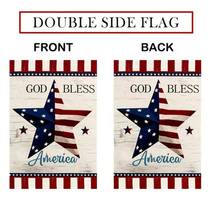 God bless America garden flag