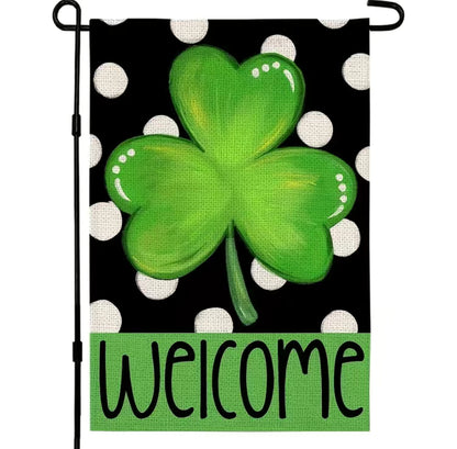 Shamrock garden flag