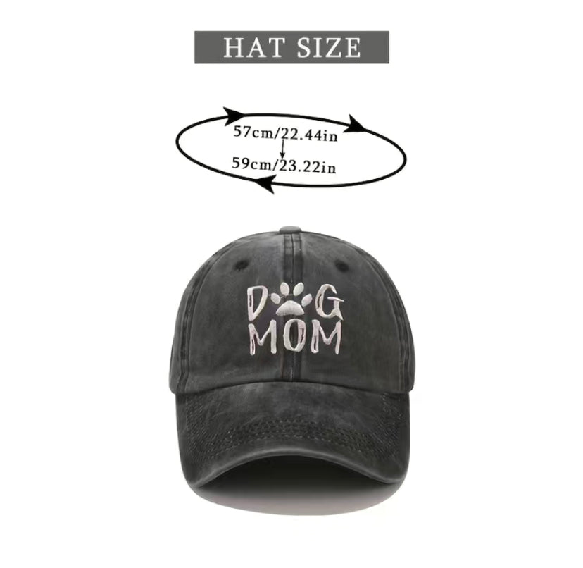 Dog Mom hat black