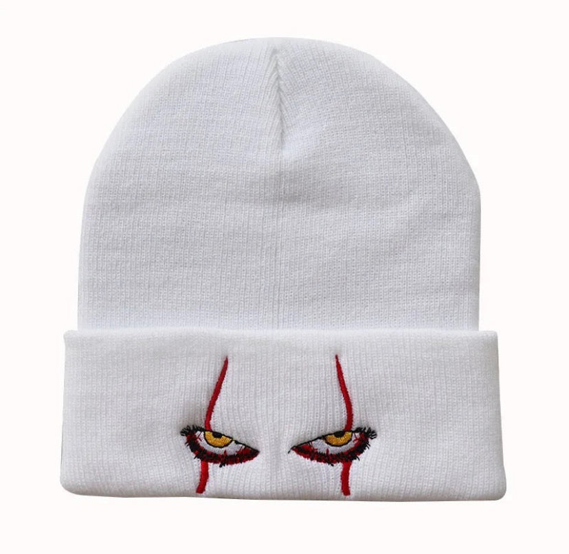 Horror Eyes beanie: white