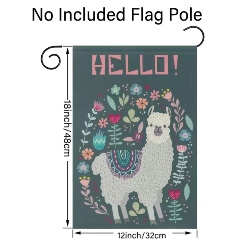 Llama garden flag