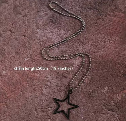 Black star necklace
