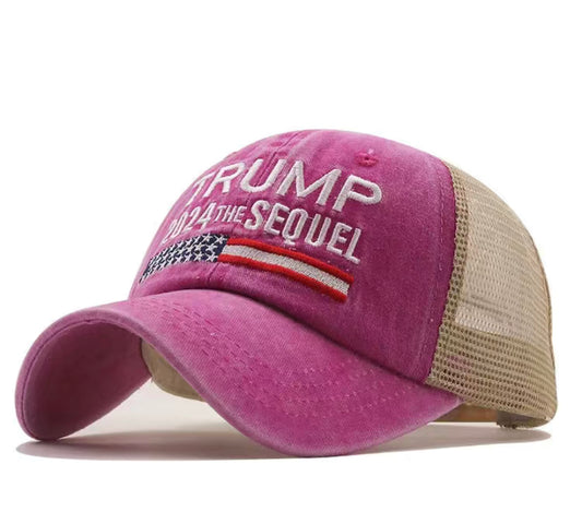 Trump the Sequel hat pink 2024
