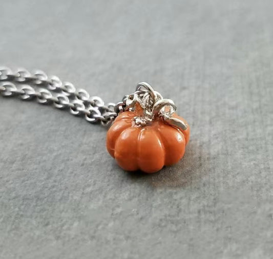 Tiny Pumpkin necklace