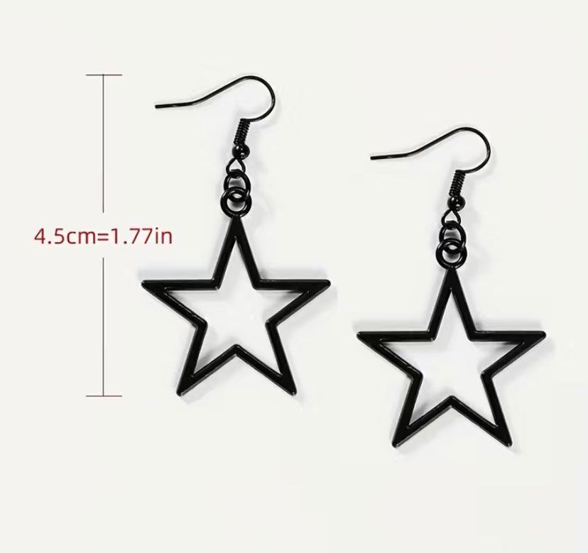 Black Star earrings