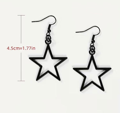 Black Star earrings