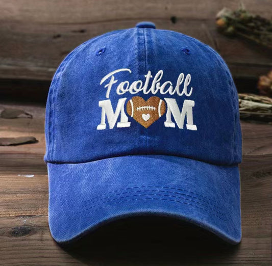 Football Mom hat Blue