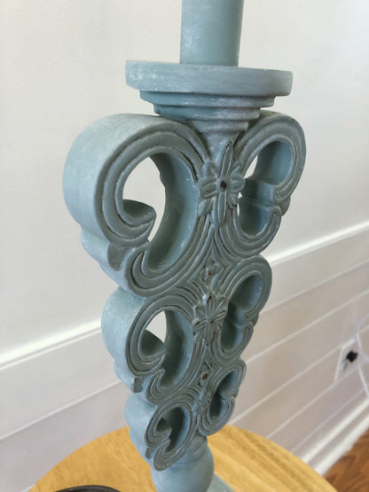 Farmhouse lamp with painted shade