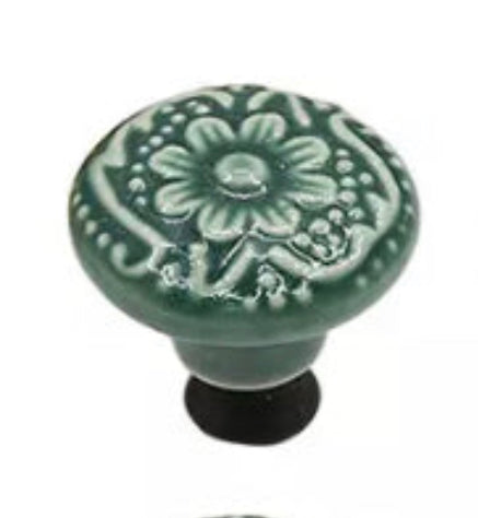 Ceramic Green knob #1