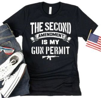 The Second Amendment is My Gun Permit Tshirt