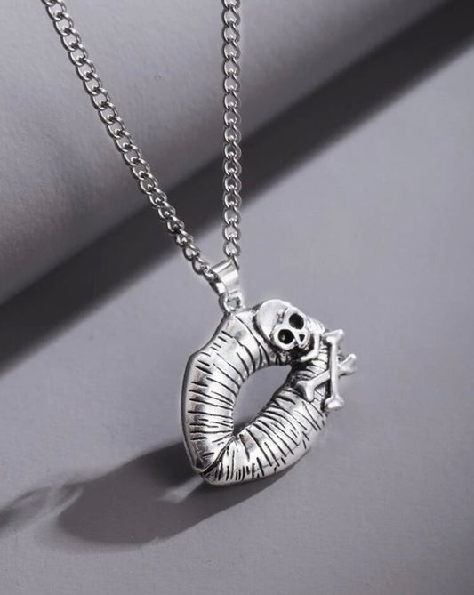 Lip crossbones necklace