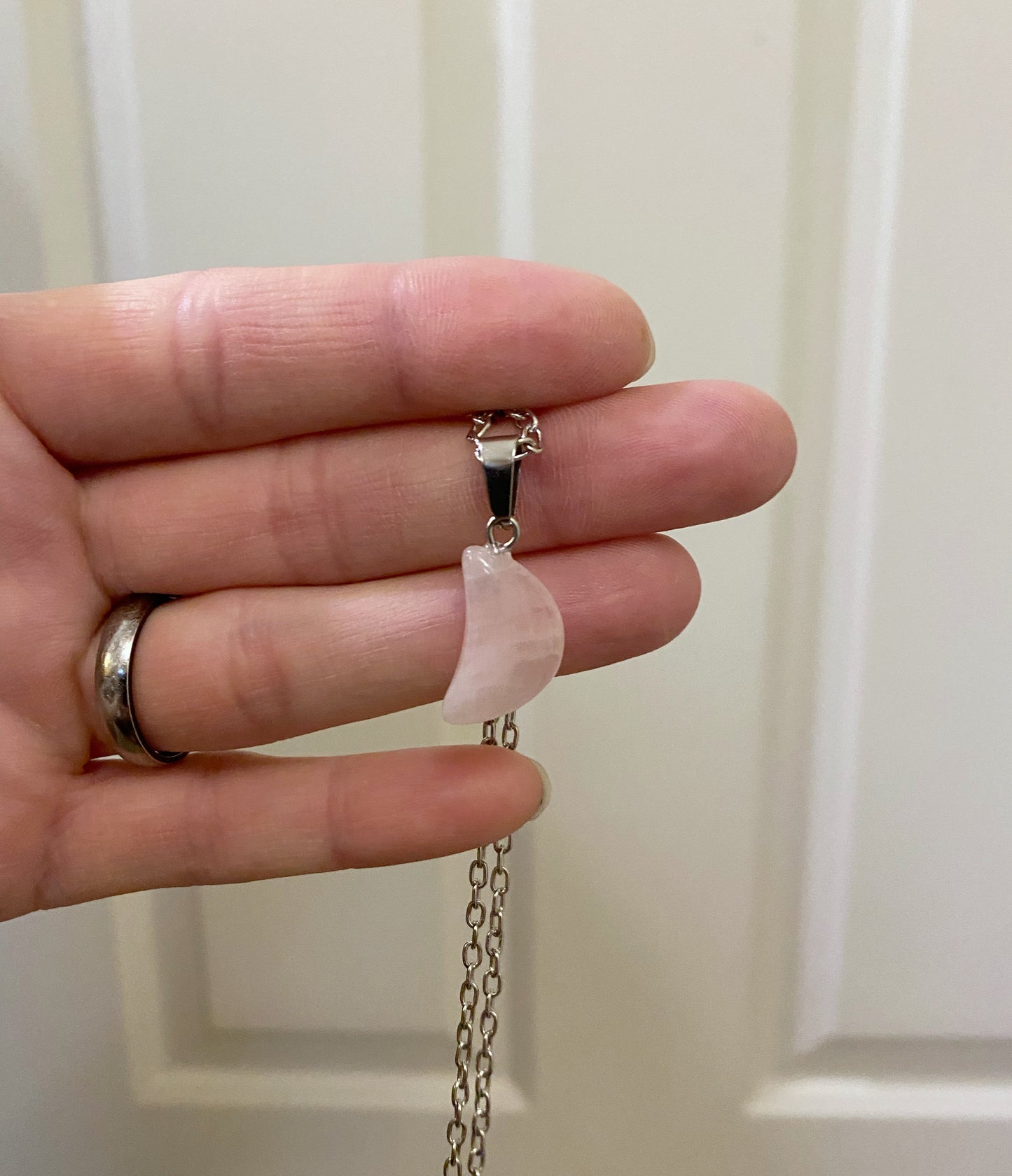Moon Rose quartz necklace