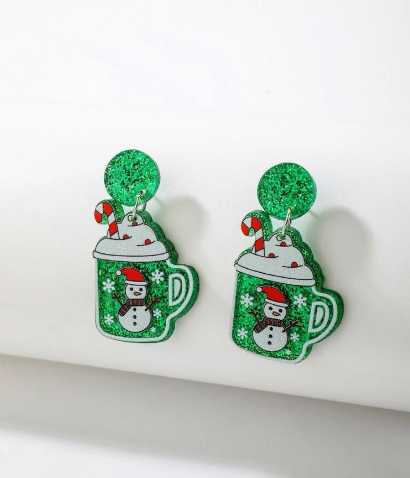Snowman earrings