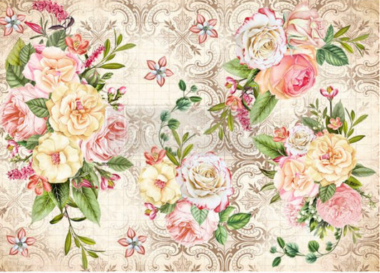  Rice paper, Amiable roses, Floral design, Crafting material, Art supplies, Delicate, Intricate, Elegant, Illustrations, Chinese brush painting, Mixed media, Collage, Decorative paper, Handmade cards, Craft projects, Creative inspiration, Fine art, Botanical motifs, Paper crafts, Scrapbooking