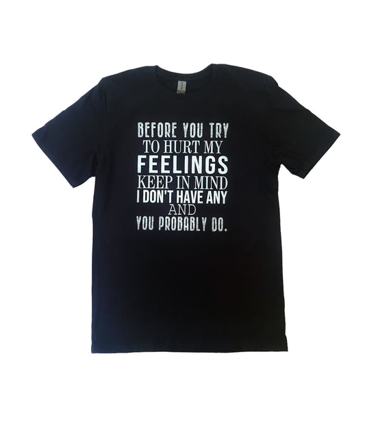 Before you try to hurt my feelings tshirt